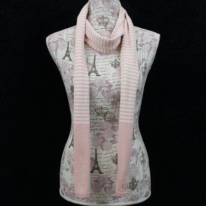 Guess Pink & White Stripe Scarf